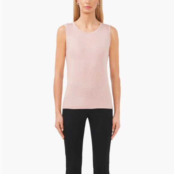 Halogen Pink Split Back Keyhole Tank Top - Picture 2 of 5